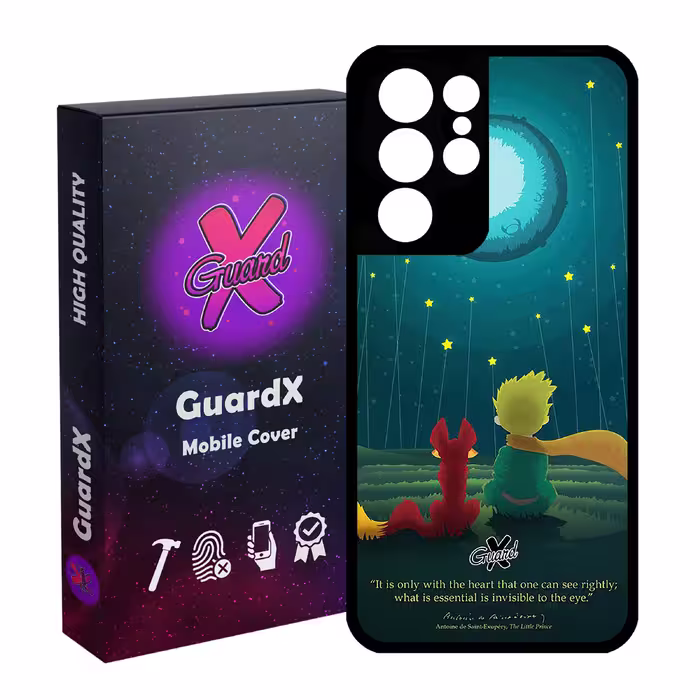 کاور گارد ایکس طرح Little Prince مدل Glass1000153 مناسب برای گوشی موبایل سامسونگ Galaxy S21 Ultra