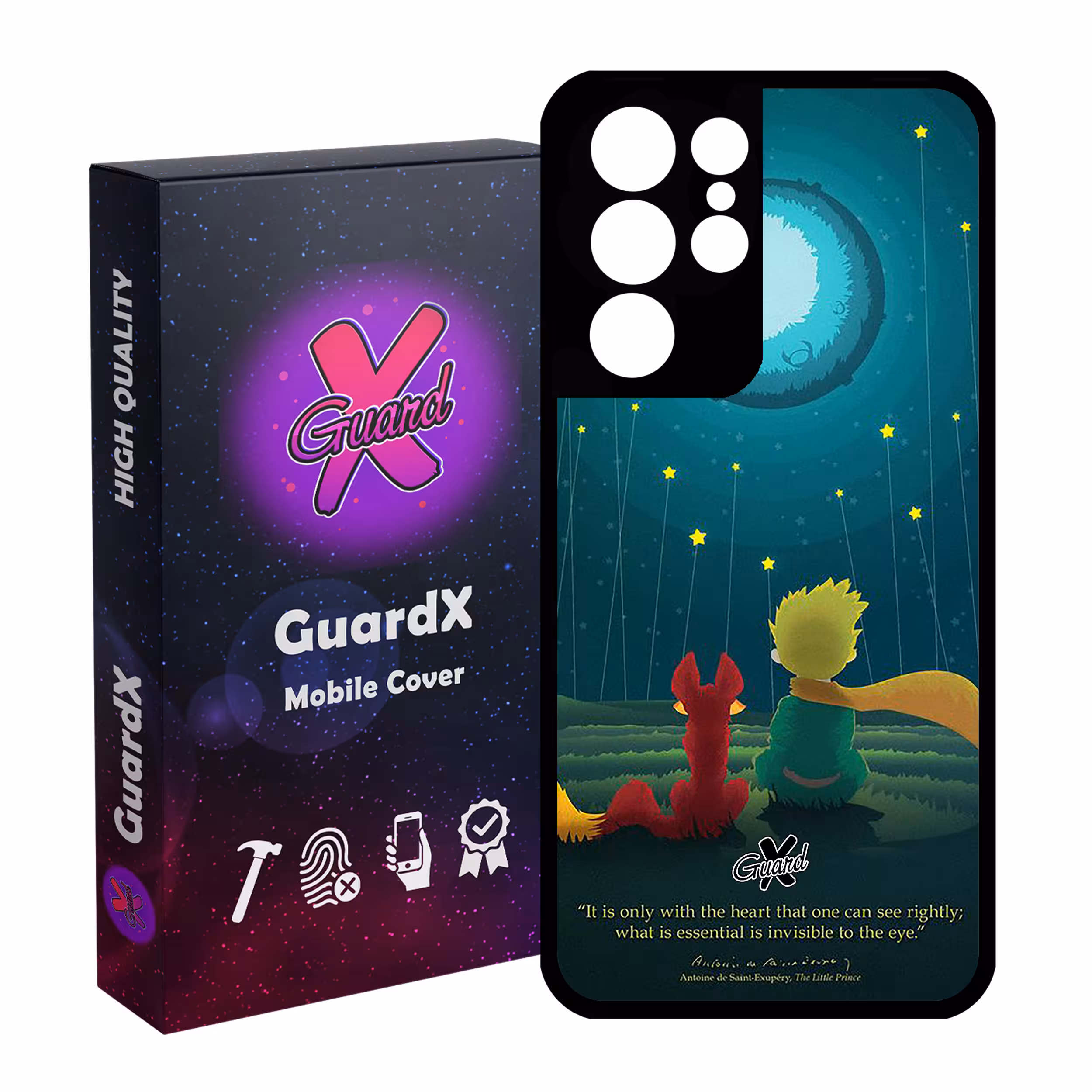 کاور گارد ایکس طرح Little Prince مدل Glass1000153 مناسب برای گوشی موبایل سامسونگ Galaxy S21 Ultra