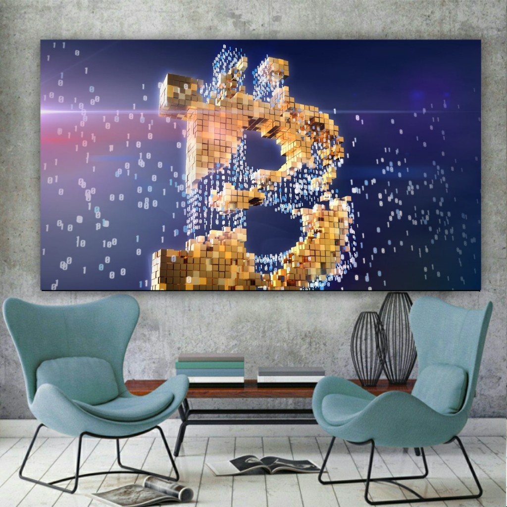  تابلو بوم طرح بیت کوین مدل SDB2031