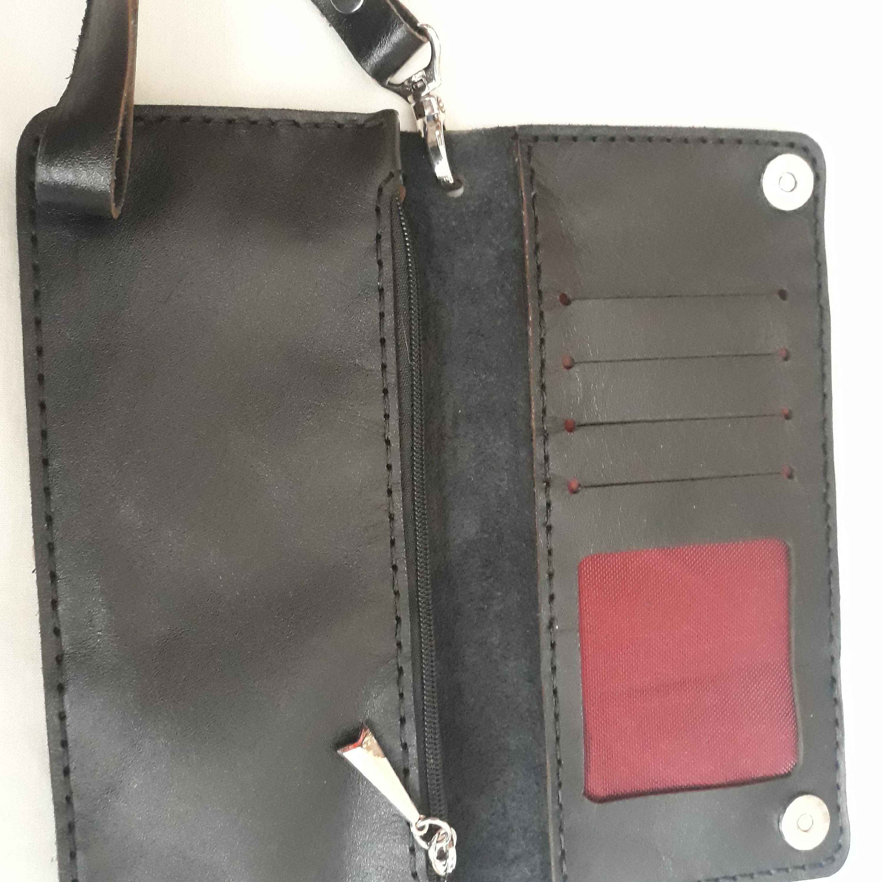 جاکارتی جای موبایلی و جای پول چرم گاوی دست دوز 