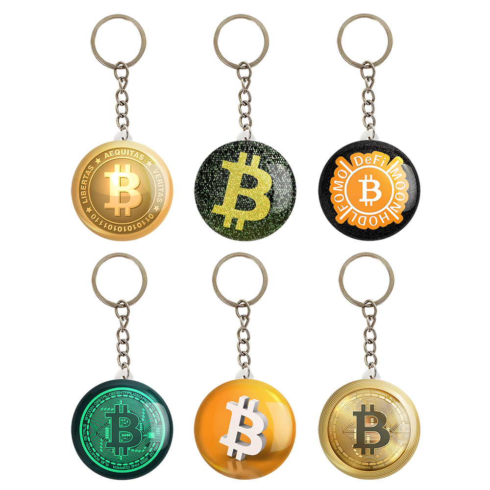 جاکلیدی خندالو مدل ارز دیجیتال بیت کوین کد 407A مجموعه 6 عددی