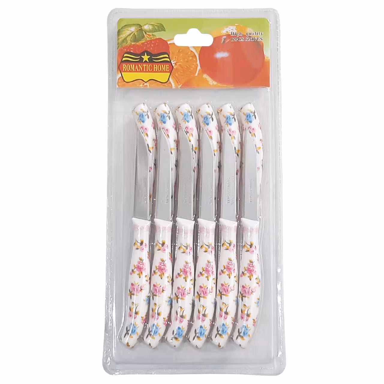 چاقو میوه خوری رمانتیک هوم کد A2 بسته 12 عددی