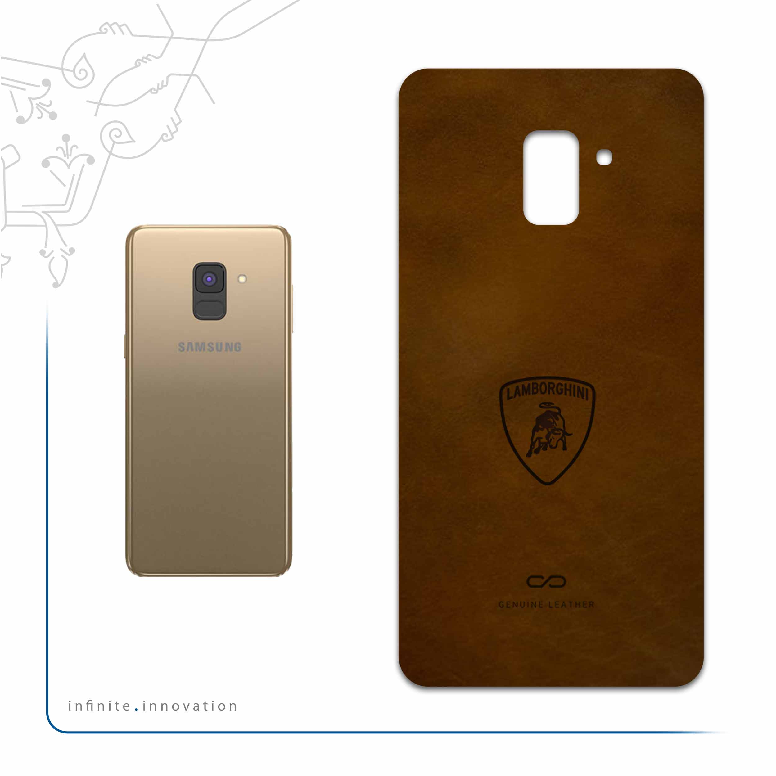 برچسب پوششی ماهوت مدل BFL-LMBRGHNI مناسب برای گوشی موبایل سامسونگ Galaxy A8 Plus 2018