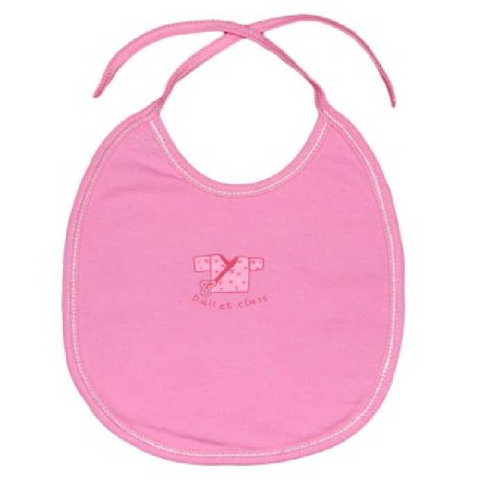 پیشبند دخترانه صورتی راه راه تاپ لاین Top Line