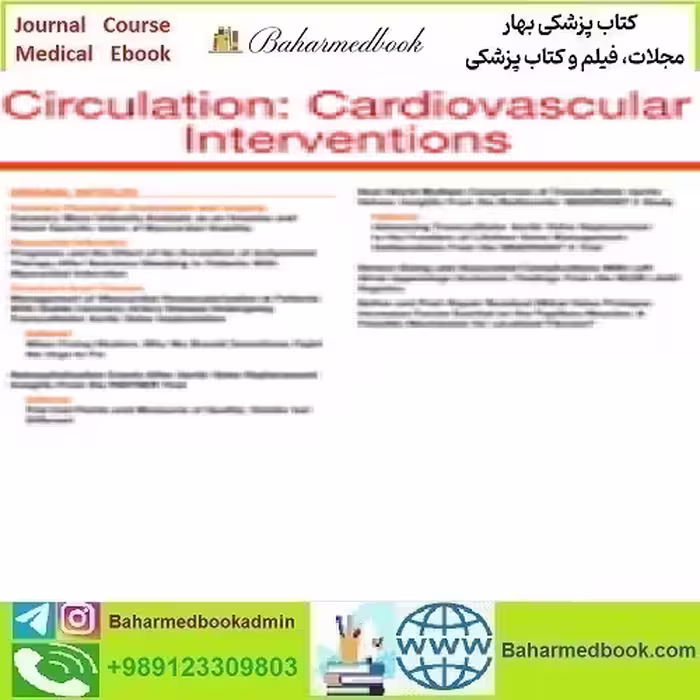 Circulation Cardiovascular Interventions Volume 15 1 to 12 2022 T