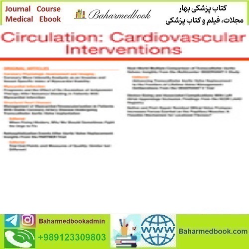 Circulation Cardiovascular Interventions Volume 15 1 to 12 2022 T