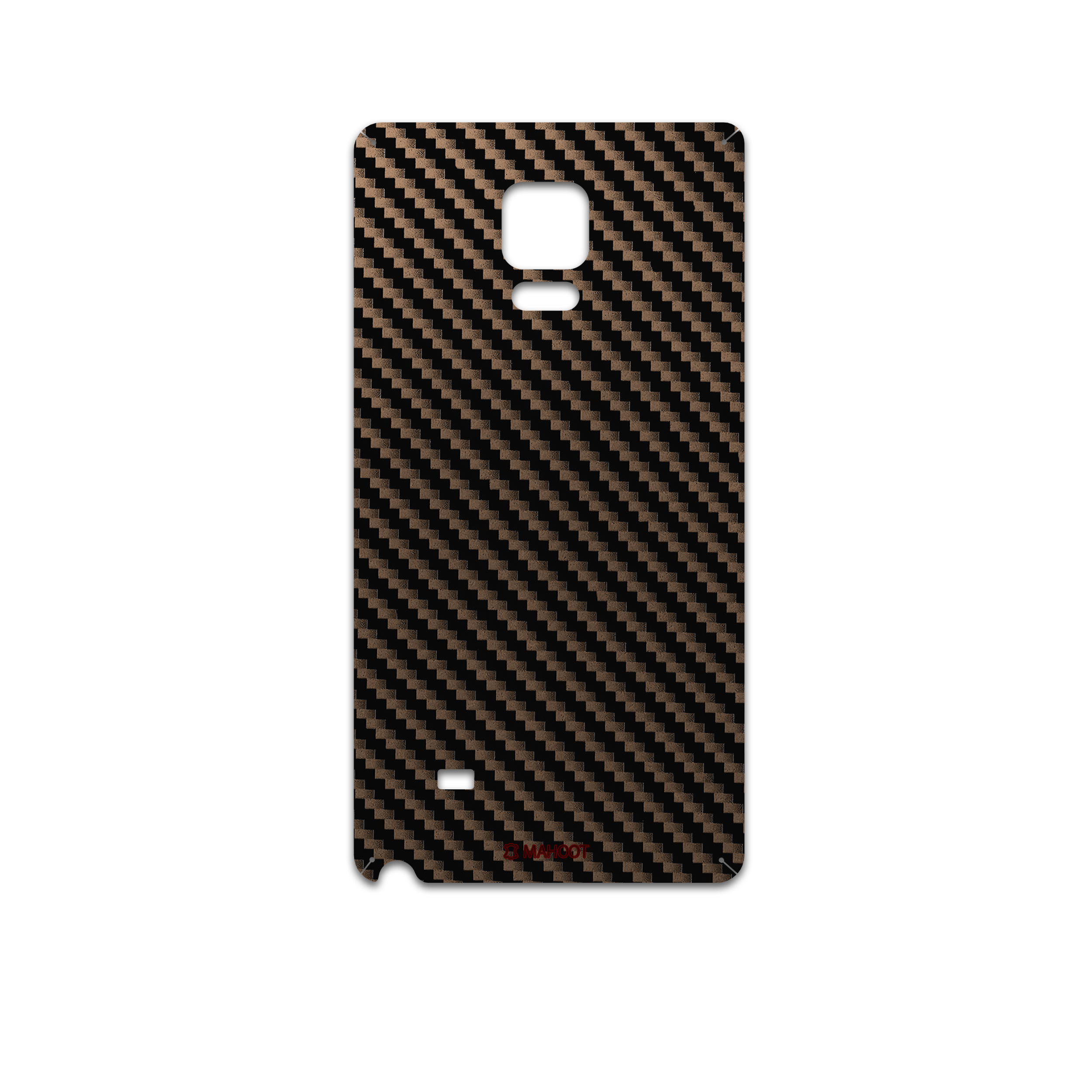 برچسب پوششی ماهوت مدل Glossy-Brown-Fiber مناسب برای گوشی موبایل سامسونگ Galaxy Note Edge