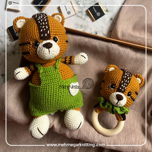 ست عروسک و جغجغه ببر