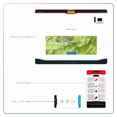 برچسب پوششی ماهوت مدل Green Crystal Marble مناسب برای تبلت سامسونگ Galaxy Tab S2 9.7 2015 T810