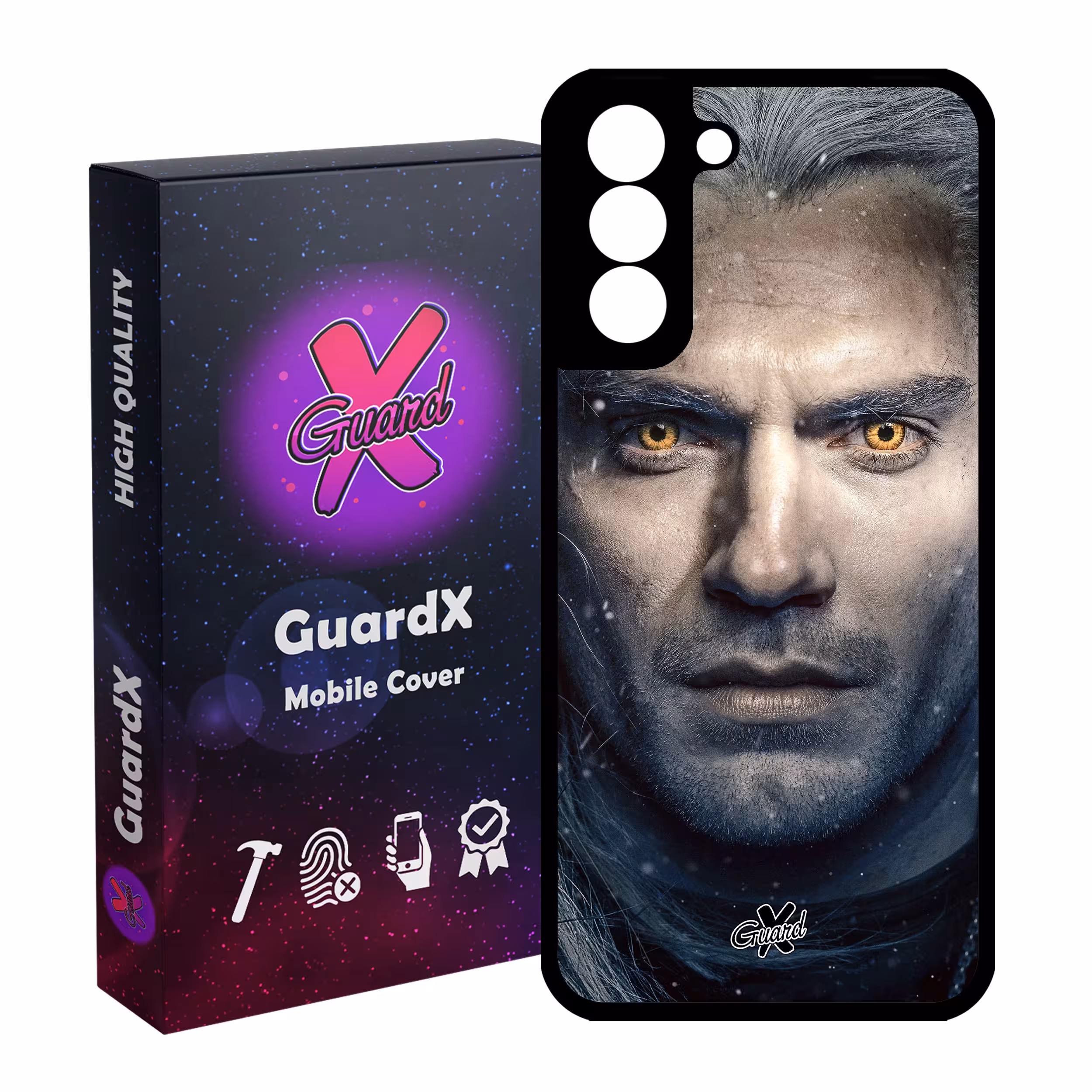 کاور گارد ایکس طرح Witcher مدل Glass10177 مناسب برای گوشی موبایل سامسونگ Galaxy S21 FE