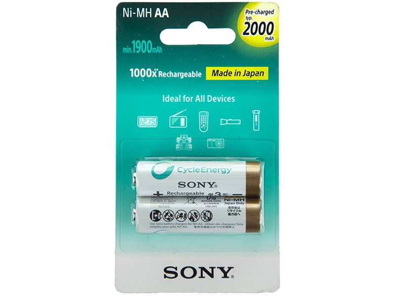 باتری قلمی قابل شارژ سونی مدل NH-AA-B2KN بسته 2 عددی