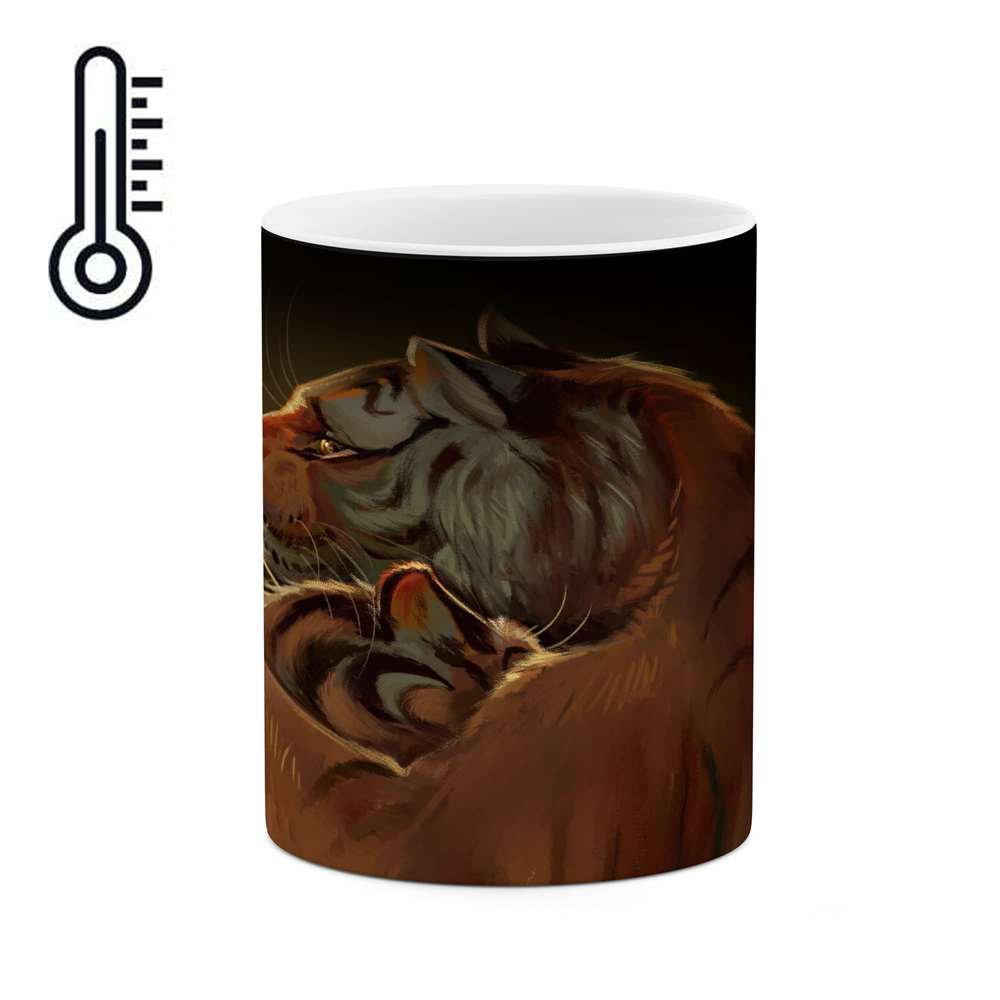 ماگ حرارتی کاکتی طرح ببر مدل mgh14028