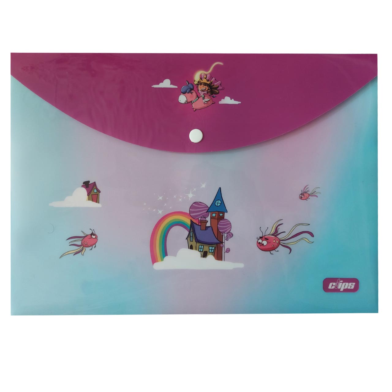 پوشه دکمه دار کلیپس مدل فانتزی طرح کارتونی