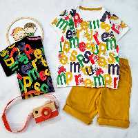 تیشرت شلوارک حروف لاتین سفید سایز50 قیمت300تومن ارسال رایگان 