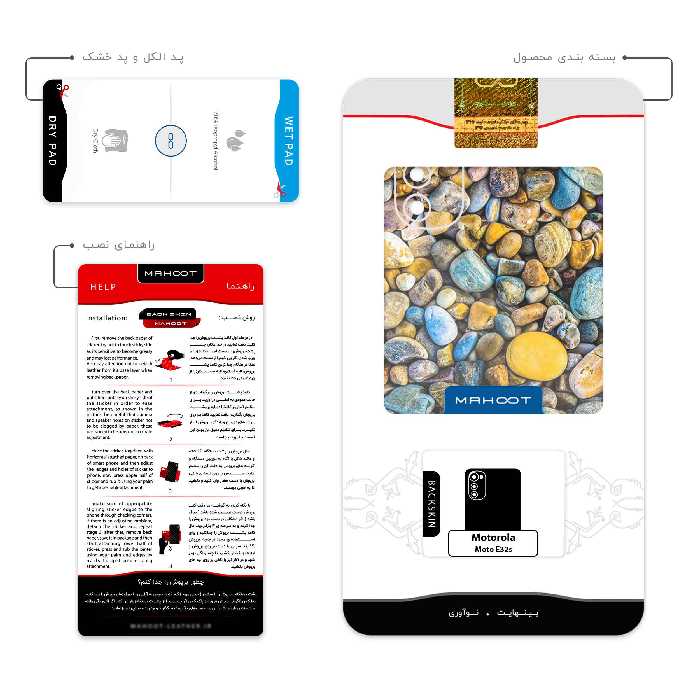 برچسب پوششی ماهوت مدل River rocks مناسب برای گوشی موبایل موتورولا Moto E32s