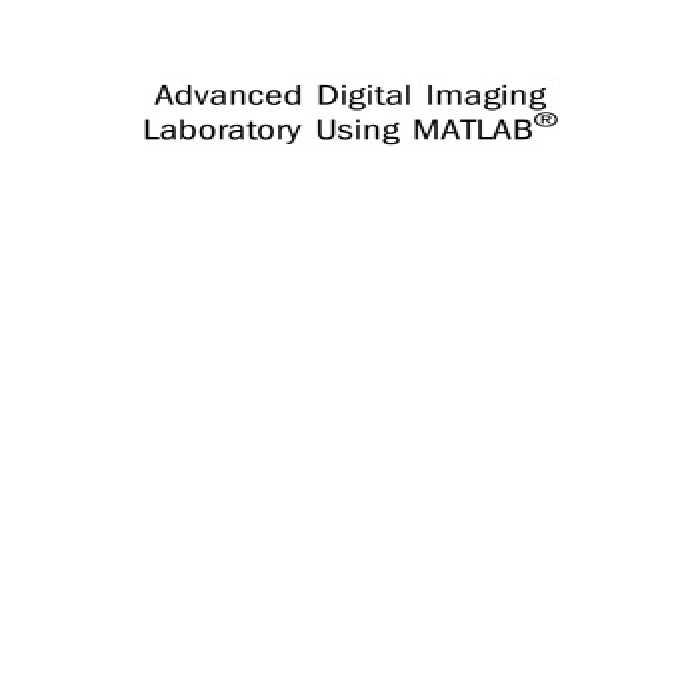 خرید و دانلود نسخه کامل کتاب Advanced Digital Imaging Laboratory Using MATLAB