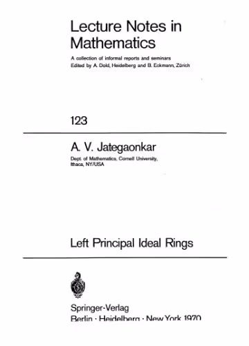 خرید و دانلود نسخه کامل کتاب Left principal ideal rings