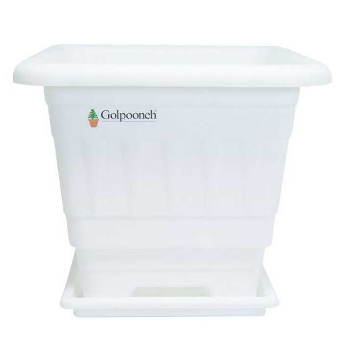 گلدان گلپونه مدل پلاستیکی مربع کد 119