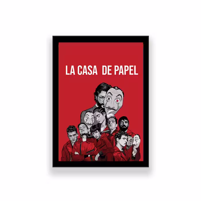 تابلو طرح سریال money heist | دنیای قاب