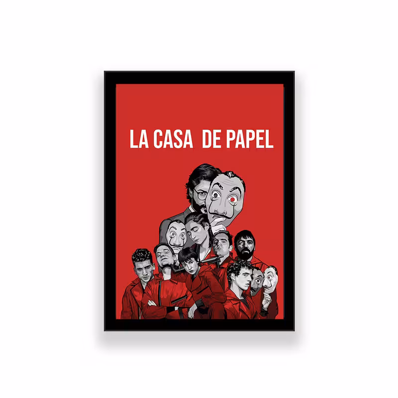 تابلو طرح سریال money heist | دنیای قاب