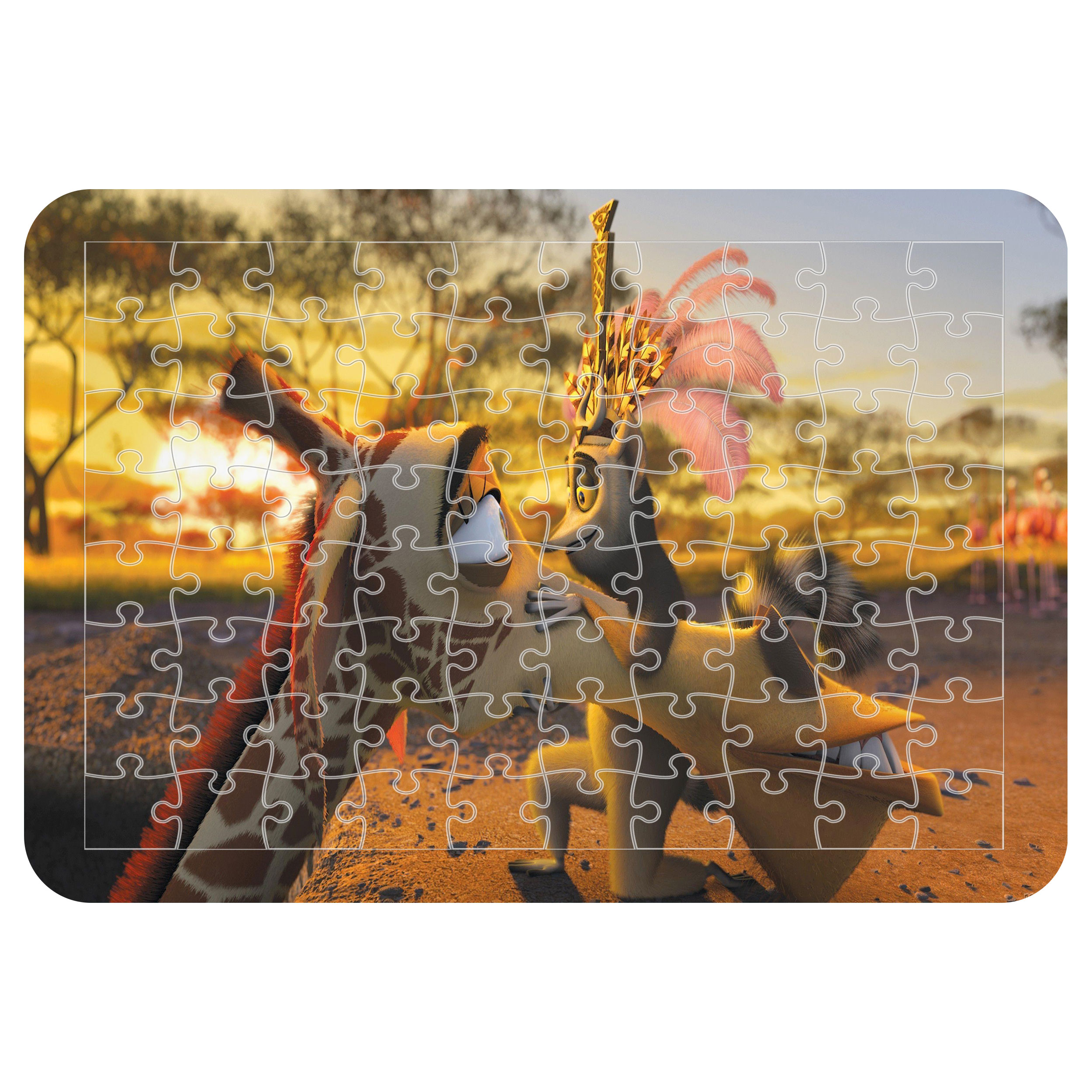 پازل54 تکه اطلس آبی طرح کارتون ماداگاسکار  مدل P1936