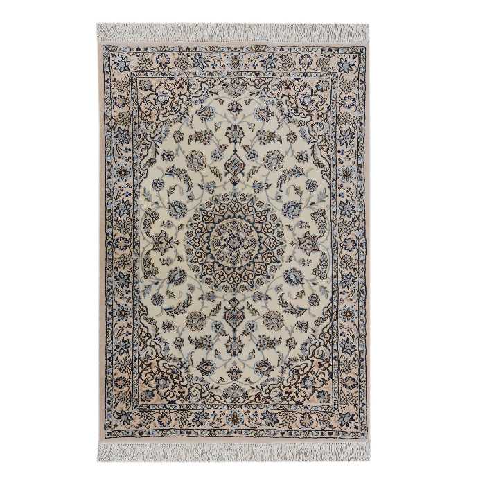 فرش دستبافت یک و نیم متری مدل نایین کد 1205 یک جفت