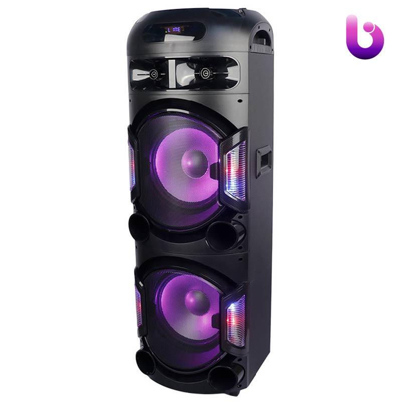 اسپیکر چمدانی بلوتوثی رم و فلش خور Kingstar KBS652   میکروفون و ریموت کنترل