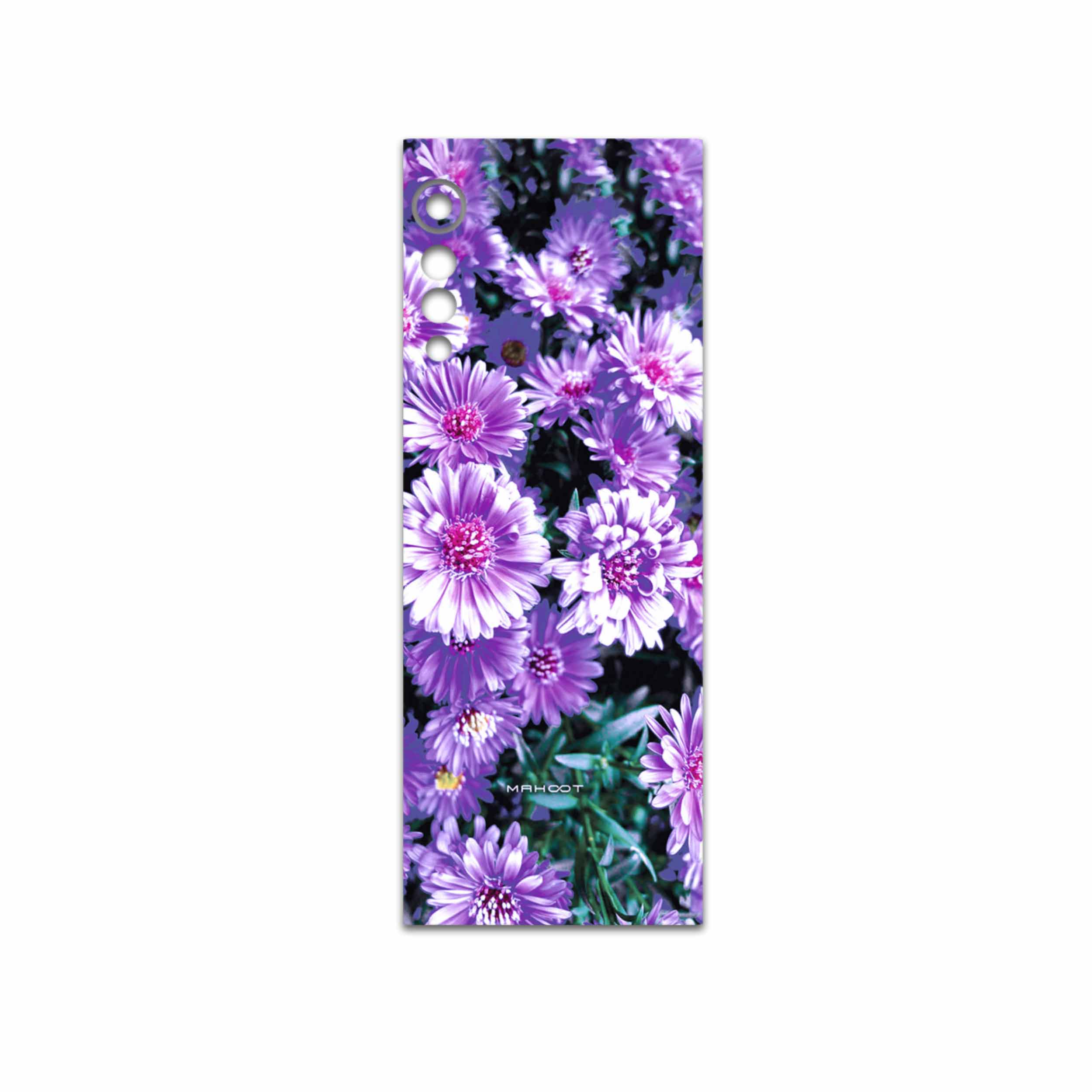 برچسب پوششی ماهوت مدل Purple-Flower مناسب برای گوشی موبایل ال جی Velvet 5G