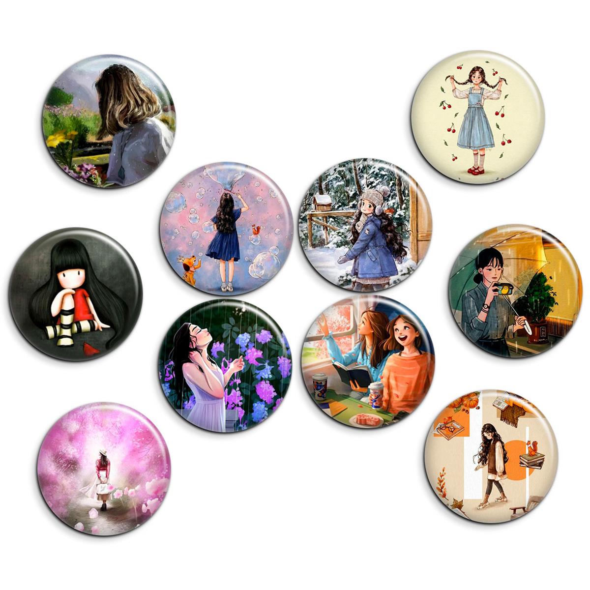 پیکسل پرمانه طرح دخترونه کد pmg.6168 مجموعه 10 عددی