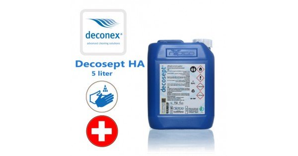 محلول ضدعفونی کننده دست دکوسپت بی رنگ دکونکس گالن 5 لیتری Decosept HA - کد 535