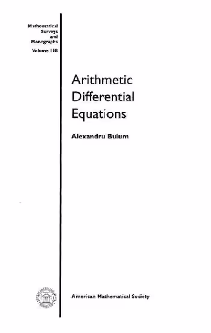 خرید و دانلود نسخه کامل کتاب Arithmetic differential equations