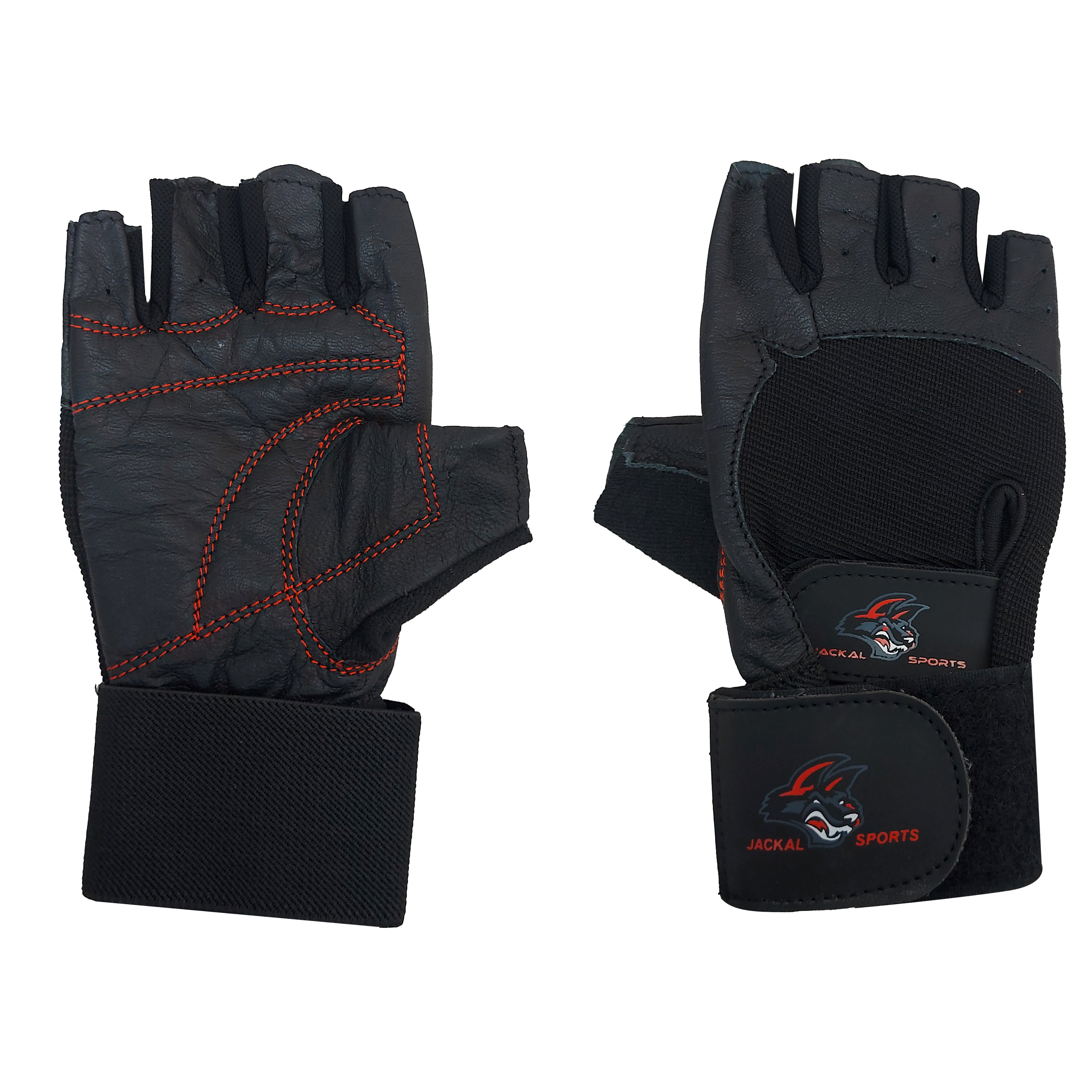 دستکش بدنسازی مدل مچ دار چرم