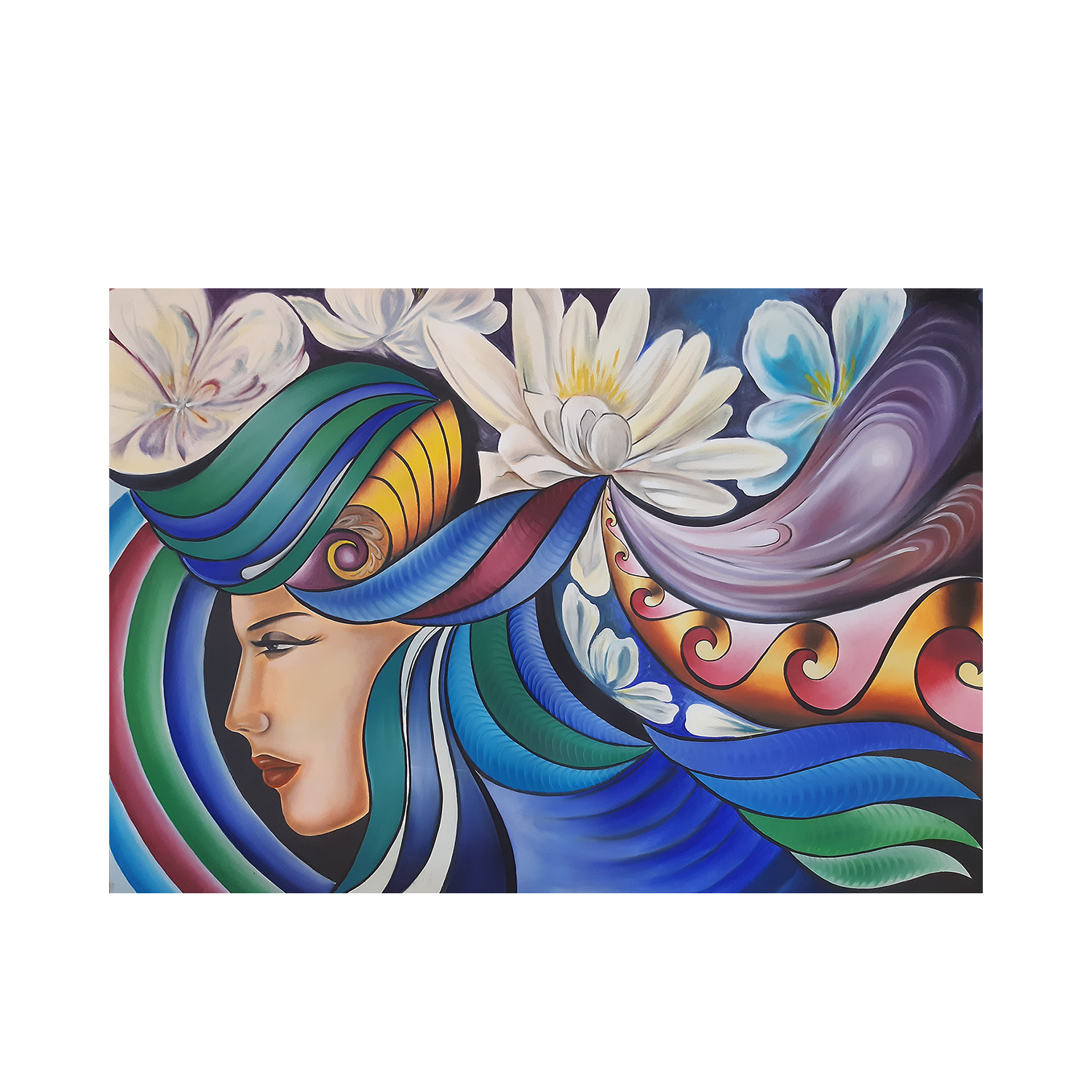 تابلو نقاشی طرح نیلوفر مدل 27