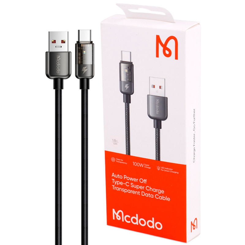 کابل تایپ سی فست شارژ Mcdodo CA-3151 6A QC4.0 100W 1.8m