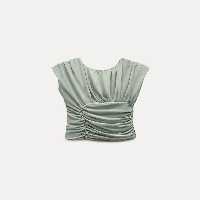 تاپ زنانه زارا GATHERED TULLE TOP | تهران زارا TehranZara