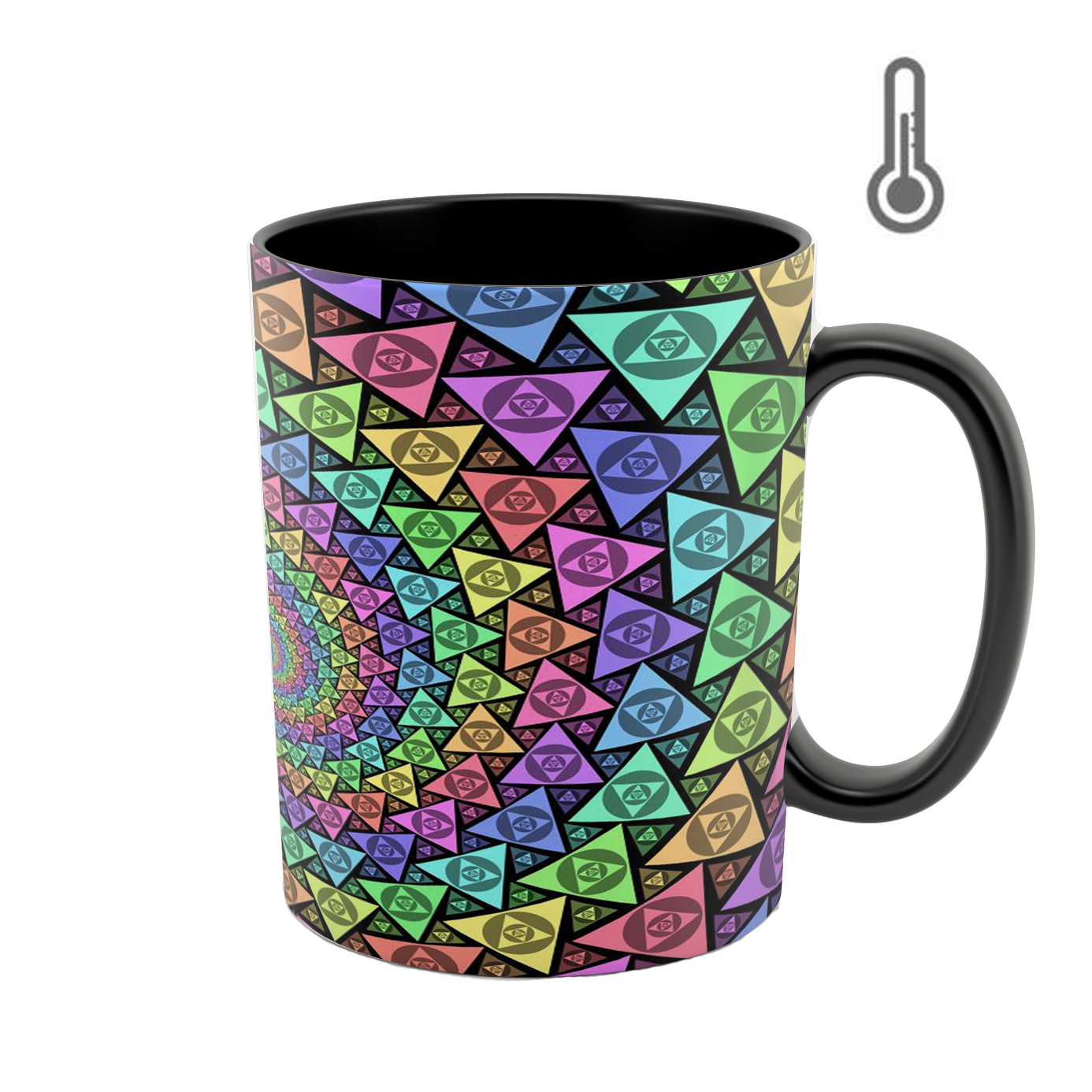 ماگ حرارتی طرح مثلث های دوار 