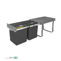 سطل زباله دو مخزن 3661 پلاتین - Platin