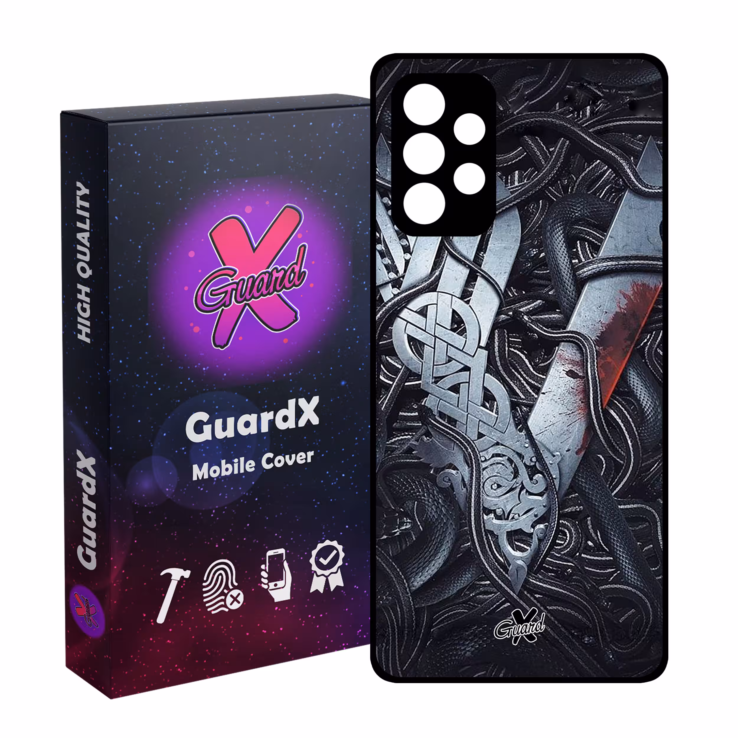 کاور گارد ایکس طرح Vikings مدل Glass10221 مناسب برای گوشی موبایل سامسونگ Galaxy A72