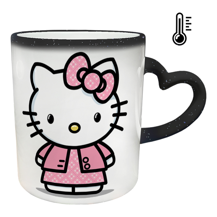 ماگ حرارتی مدل دسته قلبی اکلیلی طرح کیتی کد 57