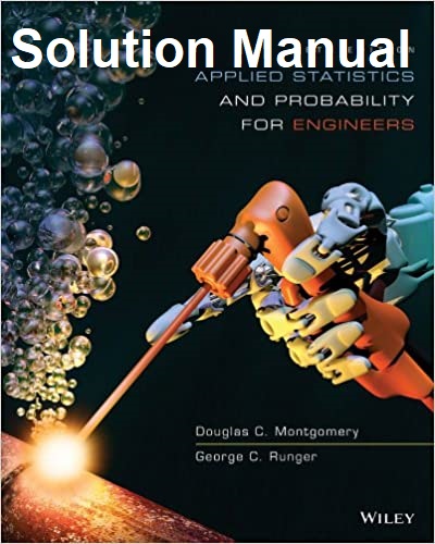 خرید و دانلود نسخه کامل کتاب [Solution Manual] Applied Statistics and Probability for Engineers (6th edition) - Pdf