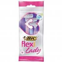 تیغ 3 لبه صابون دار زنانه فلکسی لیدی بیک 3 عدد ا bic flexi lady 3 pic