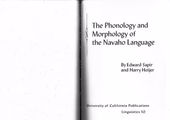 خرید و دانلود نسخه کامل کتاب The phonology and morphology of the Navaho language