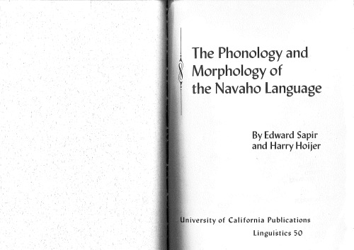 خرید و دانلود نسخه کامل کتاب The phonology and morphology of the Navaho language