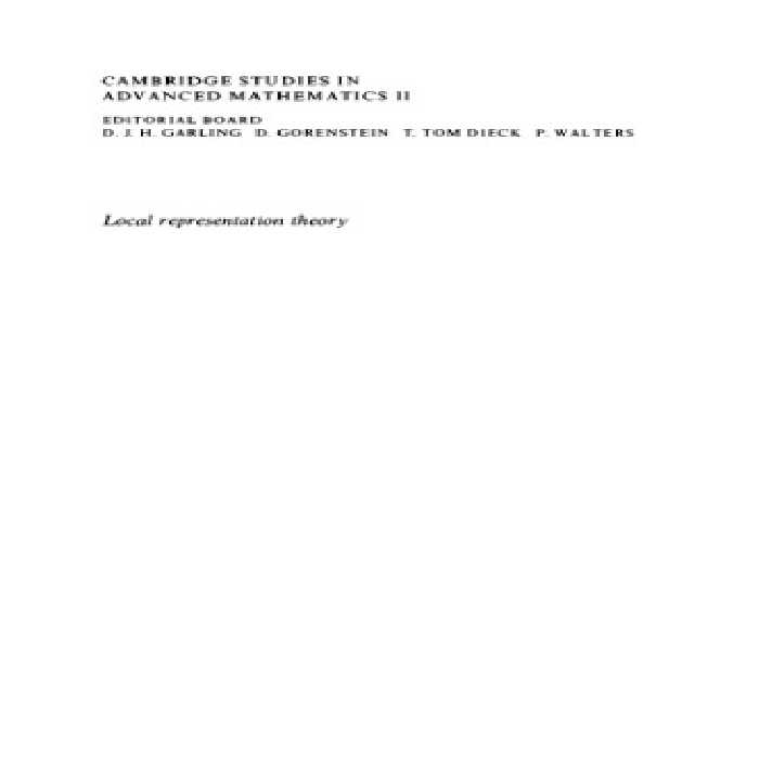 خرید و دانلود نسخه کامل کتاب Local Representation Theory: Modular Representations as an Introduction to the Local Representation Theory of Finite Groups