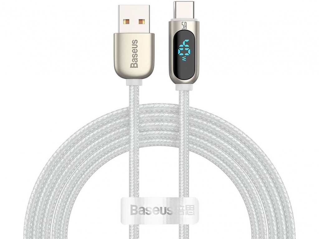 کابل تایپسی به یواسبی شارژ سریع بیسوس Baseus Display Fast Charging Data Cable 1m 5A CATSK-01