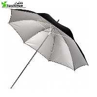 چتر 1 لایه بازتاب کننده نقره ای / مشکی