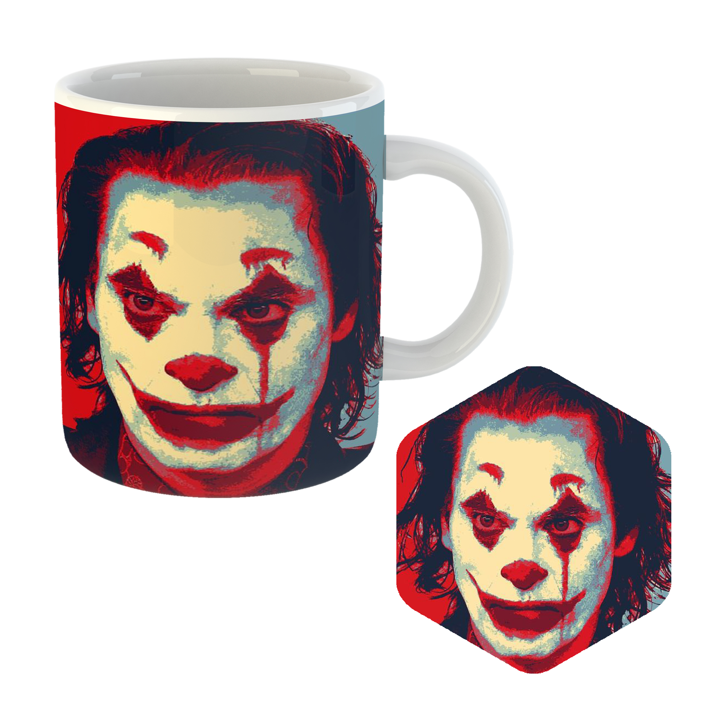 ماگ مدل Joker کد MU-66 به همراه زیر لیوانی