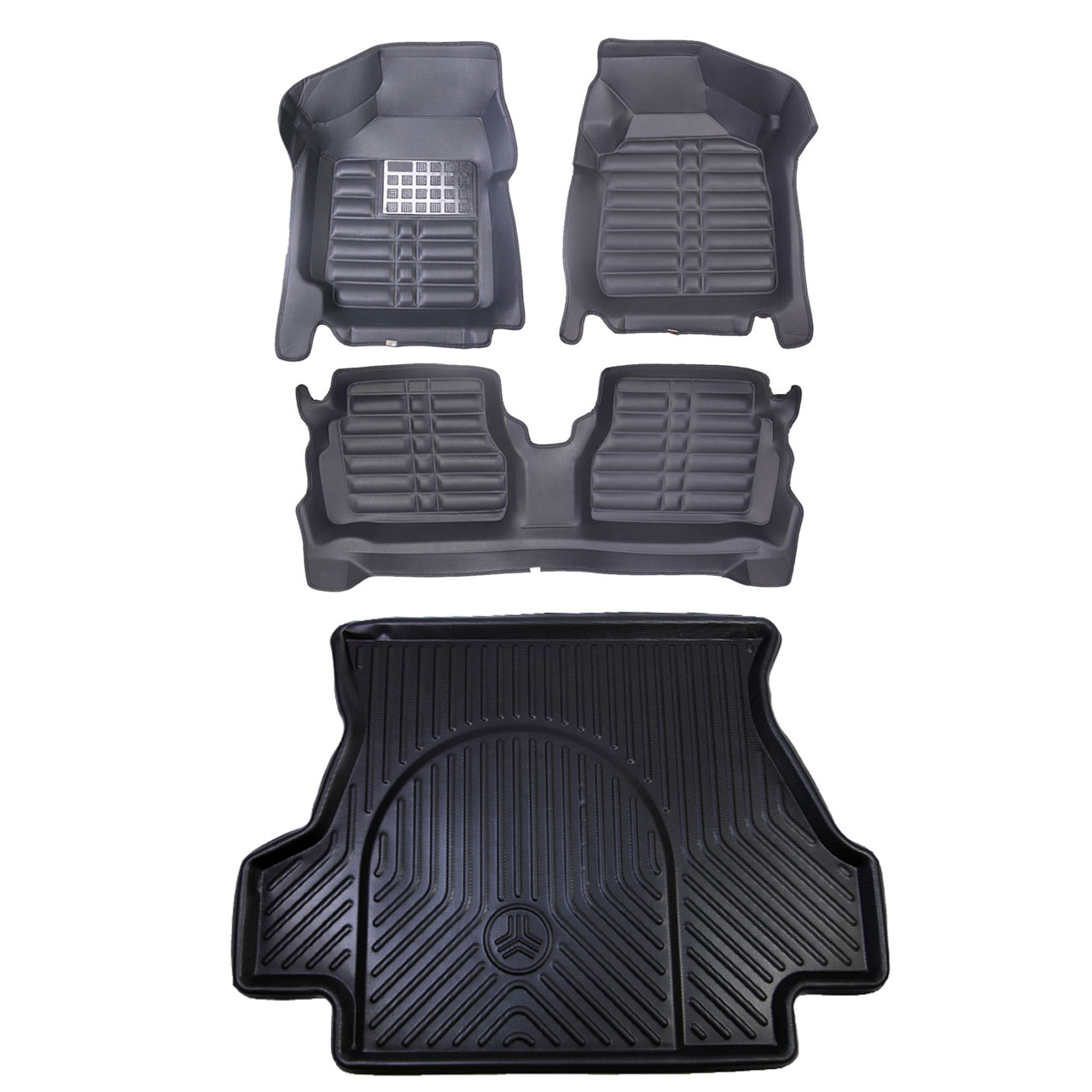 کفپوش سه بعدی خودرو مدل AM مناسب برای ساینا به همراه کفپوش صندوق