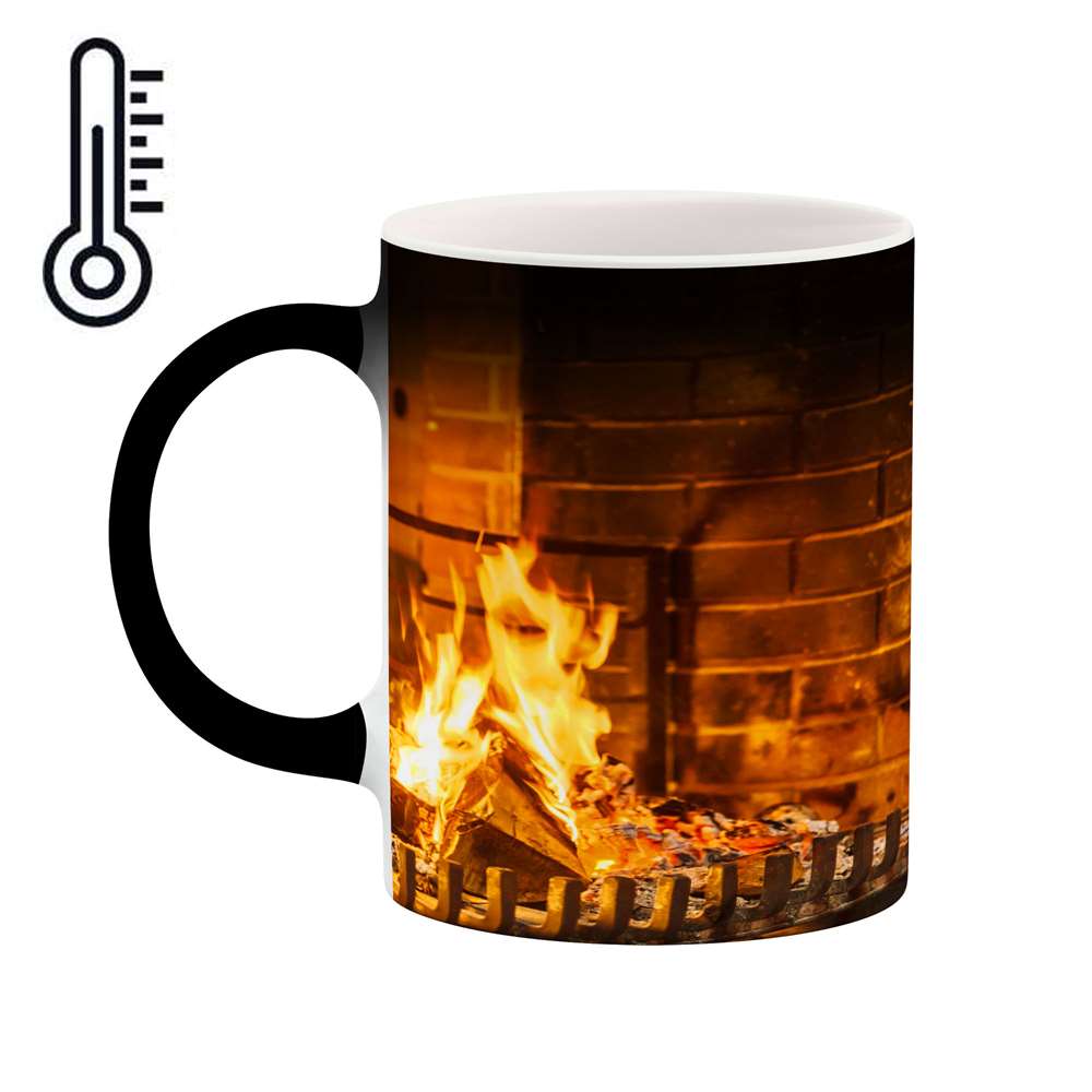 ماگ حرارتی کاکتی طرح شومینه مدل mgh17949