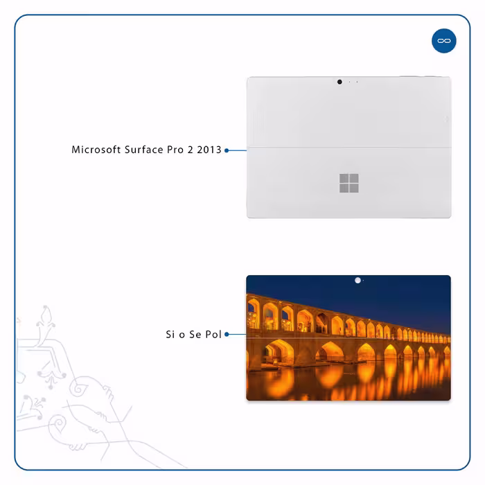 برچسب پوششی ماهوت مدل Si-O-Se-Pol مناسب برای تبلت مایکروسافت Surface Pro 2 2013